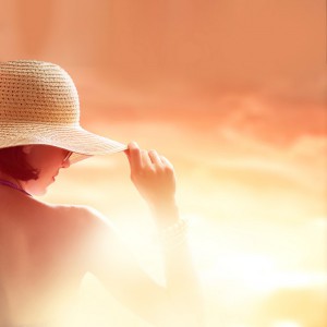 happy summer the girl is happy summer sun
